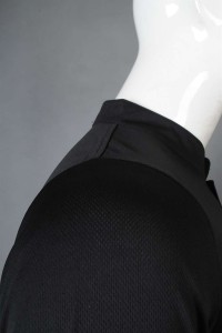 W212 custom sweatshirt black stand neck sweatshirt suction row mesh Chinese tang wear collar gongfu shirt martial arts qigong tai chi sweatshirt manufacturer detail view-3